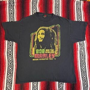 Vintage ZION Bob Marley And The Wailers Tour  ‘79 T-Shirt XL Black Reggae